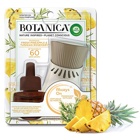 Air Wick Botanica Čerstvý ananas a tuniský rozmarýn elektrický osvěžovač vzduchu komplet 19 ml