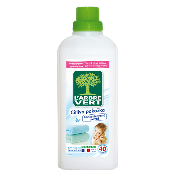 L'Arbre Vert Eko Sensitive koncentrovaná aviváž 40 dávek 750 ml