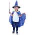 Rappa Halloween Kostým kouzelnický plášť s kloboukem modrý pro děti, 3-8 let