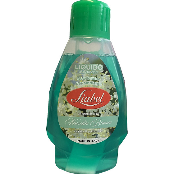 Liabel Muschio Bianco - Bílé pižmo tekutý osvěžovač vzduchu s knotem 375 ml
