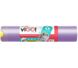 Vigo Odpadkový pytel fialový zatahovací 60 l, 27µ, 60 x 52 cm, 10 kusů 