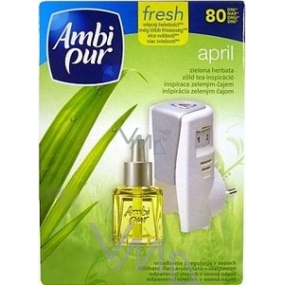 Ambi Pur April Zelený čaj elektrický osvěžovač vzduchu komplet 20 ml