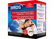 Bros Elektryczny nawadniacz przeciw komarom + poduszki 10 sztuk