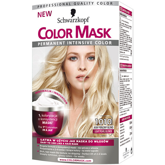 Schwarzkopf Color Mask barva na vlasy 1010 Světlý perleťově plavý blond