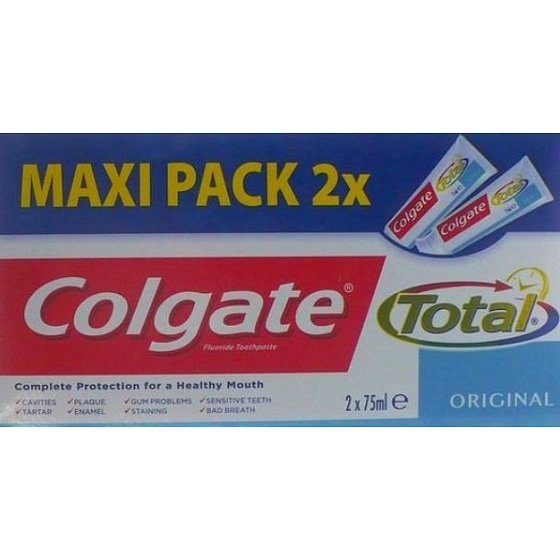 Colgate Total Original zubní pasta 2x75 ml, duopack