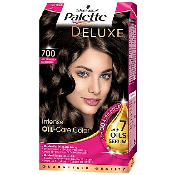 Schwarzkopf Palette Deluxe pečujících 7 olejů barva na vlasy 700 jemný středně hnědý