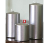 Lima Metal Serie świeczka srebrna walec 80 x 100 mm 1 sztuka
