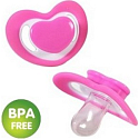 First Steps Bpa Free Ortodontické silikonové šidítko ve tvaru srdíčka 2 kusy