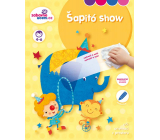Ditipo Zmywalny zeszyt z naklejkami Śpitó show 16 stron + 2 strony z naklejkami A4 215 x 275 mm wiek 4-6