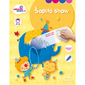 Ditipo Zmywalny zeszyt z naklejkami Śpitó show 16 stron + 2 strony z naklejkami A4 215 x 275 mm wiek 4-6