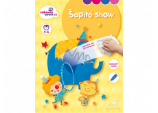 Ditipo Zmywalny zeszyt z naklejkami Śpitó show 16 stron + 2 strony z naklejkami A4 215 x 275 mm wiek 4-6
