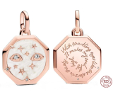 Zawieszka ze srebra próby 925 Iskrzące Oczy - Mini Medalion, zawieszka do bransoletki symbol