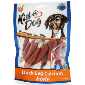 KidDog Kaczka noga z kostką wapniową, mięsna przekąska dla psów 250 g
