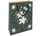Niekupiony Papierowa Torebka Zielona 14 x 11 x 6,5 cm Gwiazdka Bożonarodzeniowa