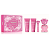 Moschino Toy 2 Bubble Gum woda toaletowa 100 ml + balsam do ciała 100 ml + żel pod prysznic 100 ml + spray podróżny 10 ml, zestaw prezentowy dla kobiet
