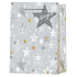 Torba prezentowa 180x230 gwiazdki srebrna 4418
