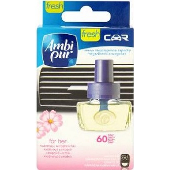 Ambi Pur Car for her Flowers a elegance náhradní náplň do osvěžovače vzduchu 7 ml