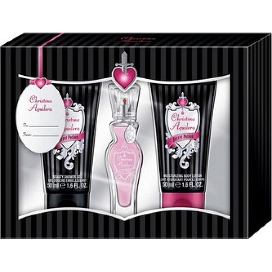 Christina Aguilera Secret Potion parfémovaná voda pro ženy 15 ml + sprchový gel 50 ml + tělové mléko 50 ml, dárková sada