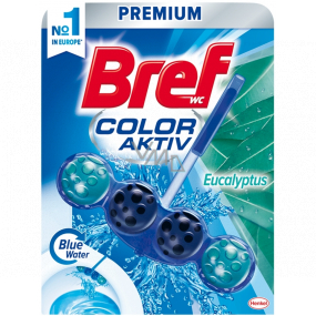 Bref Blue Water Color Aktywny Eukaliptus WC blok dla higienicznej czystości i świeżości Twojej toalety, barwi wodę na niebieski odcień 50 g