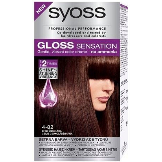 Syoss Gloss Sensation Šetrná barva na vlasy bez amoniaku 4-82 Chili čokoláda 115 ml
