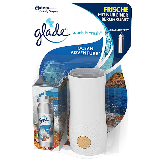 Glade Touch & Fresh Ocean Adventure osvěžovač vzduchu strojek + měnitelná náplň s vůní oceánu 10 ml