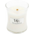 WoodWick White Teak - Bílý teak vonná svíčka s dřevěným knotem a víčkem sklo malá 85 g