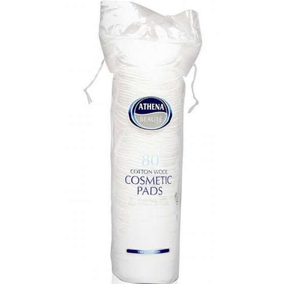 Athena Beauté Vatové odličovací tampony kulaté 80 kusů