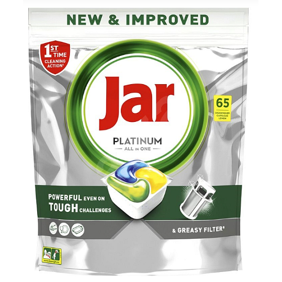 Jar Platinum All in One Lemon kapsle do myčky naczyń 65 sztuk