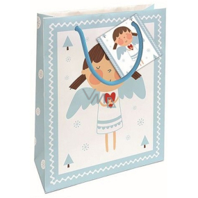 Nekupto Dárková papírová taška 14 x 11 x 6,5 cm Vánoční andělka