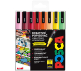 Posca Uniwersalny zestaw markerów akrylowych 0,9 - 1,3 mm Summer mix ciepłych tonów 8 sztuk PC-3M