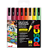 Posca Uniwersalny zestaw markerów akrylowych 0,9 - 1,3 mm Summer mix ciepłych tonów 8 sztuk PC-3M