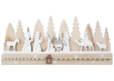 Adventní kalendář panorama Betlém 40 x 18 cm