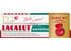 Lacalut Sensitive pasta do zębów + nić dentystyczna, 75 ml