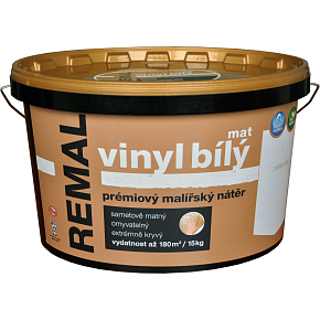 REMAL Vinyl biały mat farba zmywalna na ścianę 15 kg
