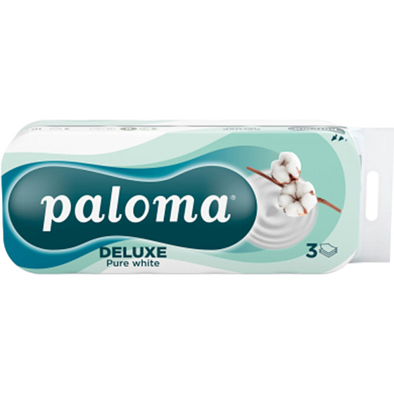 Paloma 3Pure White vrstvý toaletní papír, 10 rolí