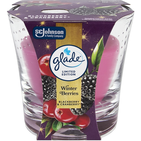 Glade Winter Berries świeczka zapachowa w szkle 112 g