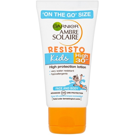 Garnier Ambre Solaire Resisto SPF30 mléko na opalování pro děti 50 ml