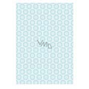 Ditipo Dárkový balicí papír 70 x 200 cm bílý světle zelené ornamenty Ditipo Dárkový balicí papír 70 x 200 cm bílý světle zelené ornamenty