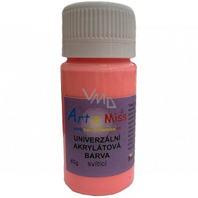 Art e Miss Świat uniwersalna farba akrylowa 74 Neon Czerwona 40 g