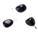 Goldstone niebieski Awenturyn Troml wisiorek 2,2 - 3 cm, 1 sztuka, kamień ambicji