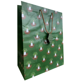 Niekupiony Dęrkowa torba papierowa 32,5 x 26 x 13 cm Bożonarodzeniowa świeczka w oku