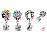 Charm Srebrna 925 Disney Dom w Chmurach - Latający Dom z Balonami, koralik na bransoletkę