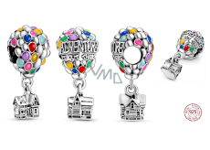 Charm Srebrna 925 Disney Dom w Chmurach - Latający Dom z Balonami, koralik na bransoletkę
