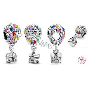 Charm Srebrna 925 Disney Dom w Chmurach - Latający Dom z Balonami, koralik na bransoletkę
