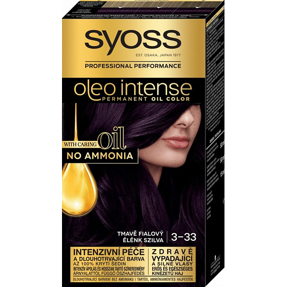 Syoss Oleo Intense Color farba do włosów bez amoniaku 3-33 Ciemny fiolet
