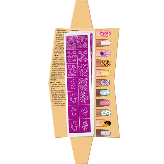 Essence Nail Art Stencils szablony na paznokcie 28 sztuk