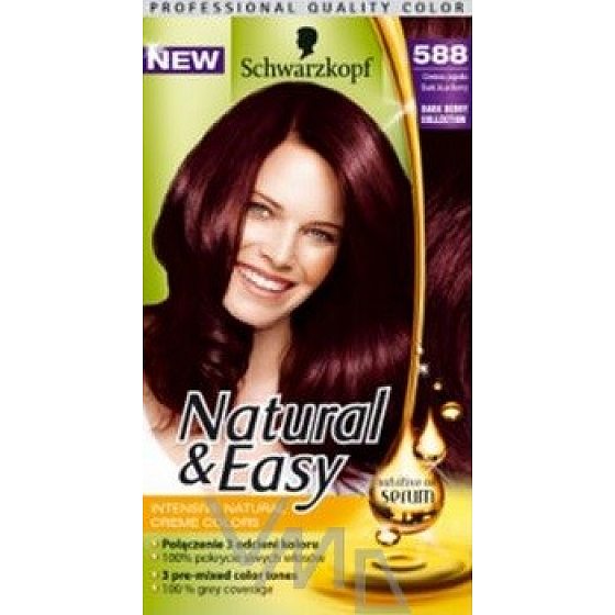 Schwarzkopf Natural & Easy barva na vlasy 588 Tmavé Acai Berry