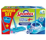 Spontex Express System Plus zestaw do sprzątania, płaski mop + wiadro 8 l