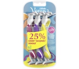 Gillette Venus Simply 3 awaryjna maszynka do golenia z paskiem nawilżającym 3 kolory, 6 sztuk dla kobiet