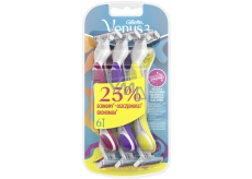 Gillette Venus Simply 3 awaryjna maszynka do golenia z paskiem nawilżającym 3 kolory, 6 sztuk dla kobiet